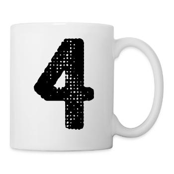 Maillot numéro 4 - Mug blanc - blanc - Droite