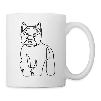 West Highland Terrier Line Art - Mug - white - Right
