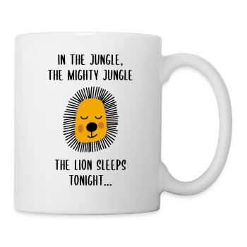 The Lion Sleep tonight... with lion's head - Mug - white - Right