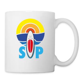 SUP - Stand UP Paddle - Tasse - Weiß - Rechts