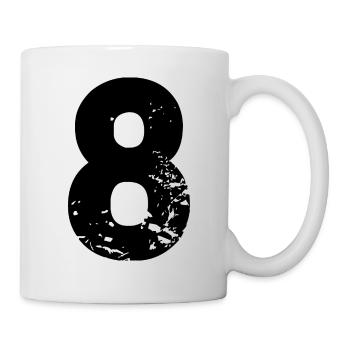 Maillot à 8 chiffres - Mug blanc - blanc - Droite