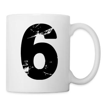 Maillot numéro 6 - Mug blanc - blanc - Droite