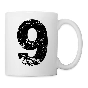 Maillot à 9 chiffres - Mug blanc - blanc - Droite