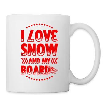 I love Snowboarding - Tasse - Weiß - Rechts