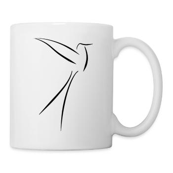Vogel Logo Elegant - Tasse - Weiß - Rechts