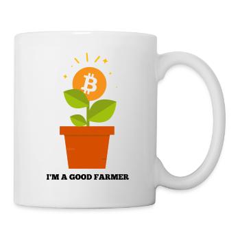 Bitcoin-Blockchain - Tasse - Weiß - Rechts