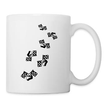 Rennfahrer helm - Tasse - Weiß - Rechts