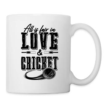 liebe cricket spruch - Tasse - Weiß - Rechts