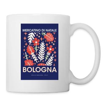 Weihnachtsmarkt Bologna Poster Italy 1960 - Tasse - Weiß - Rechts