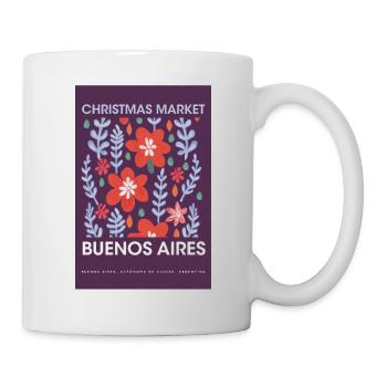 Weihnachtsmarkt Buenos Aires Poster Argentina 1960 - Tasse - Weiß - Rechts