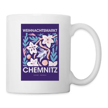 Weihnachtsmarkt Chemnitz Poster Germany 1960 - Tasse - Weiß - Rechts