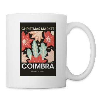 Weihnachtsmarkt Coimbra Poster Portugal 1960 - Tasse - Weiß - Rechts