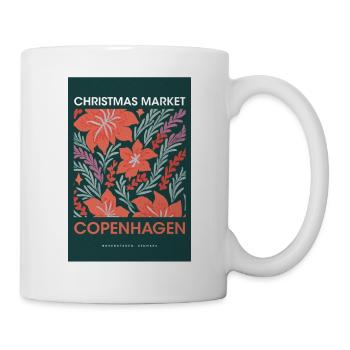 Weihnachtsmarkt Copenhagen Poster Denmark 1960 - Tasse - Weiß - Rechts