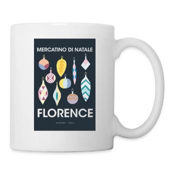 Weihnachtsmarkt Florence Poster Italy 1960 - Tasse - Weiß - Rechts