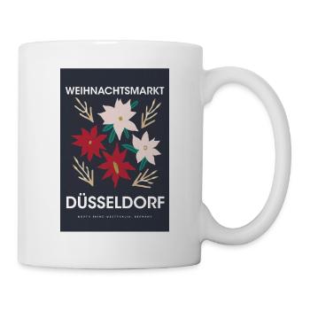 Weihnachtsmarkt Dusseldorf Poster Germany 1960 - Tasse - Weiß - Rechts