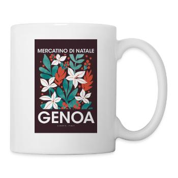 Weihnachtsmarkt Genoa Poster Italy 1960 - Tasse - Weiß - Rechts