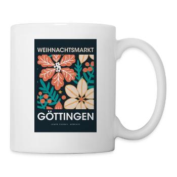 Weihnachtsmarkt Gottingen Poster Germany 1960 - Tasse - Weiß - Rechts