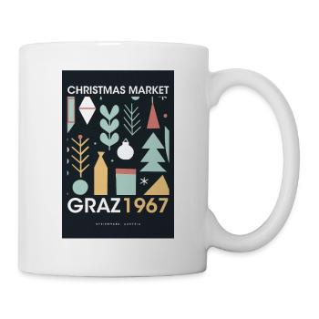 Weihnachtsmarkt Graz Poster Austria 1960 - Tasse - Weiß - Rechts