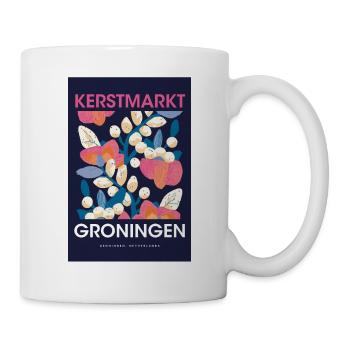 Weihnachtsmarkt Groningen Poster Netherlands 1960 - Tasse - Weiß - Rechts