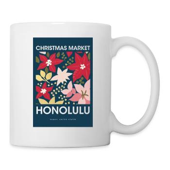 Weihnachtsmarkt Honolulu Poster USA 1960 - Tasse - Weiß - Rechts