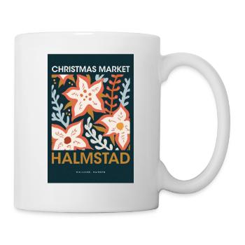 Weihnachtsmarkt Halmstad Poster Sweden 1960 - Tasse - Weiß - Rechts
