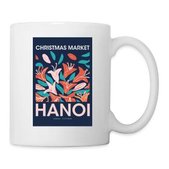 Weihnachtsmarkt Hanoi Poster Vietnam 1960 - Tasse - Weiß - Rechts