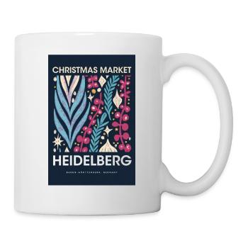 Weihnachtsmarkt Heidelberg Poster Germany 1960 - Tasse - Weiß - Rechts