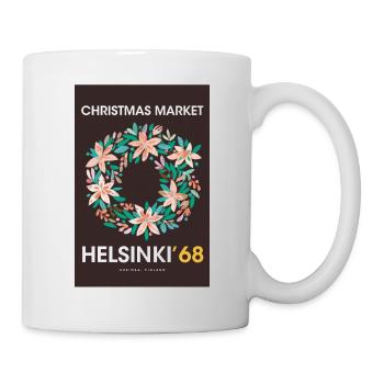 Weihnachtsmarkt Helsinki Poster Finland 1960 - Tasse - Weiß - Rechts