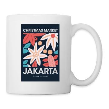 Christmas Market Jakarta Poster Indonesia 1960 - Mug - white - Right