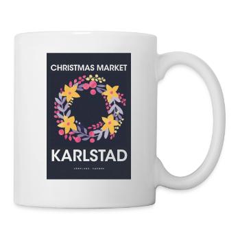 Weihnachtsmarkt Karlstad Poster Sweden 1960 - Tasse - Weiß - Rechts