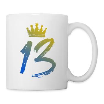 13 Zahl Krone - Tasse - Weiß - Rechts