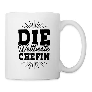 Weltbeste Chefin - Tasse - Weiß - Rechts