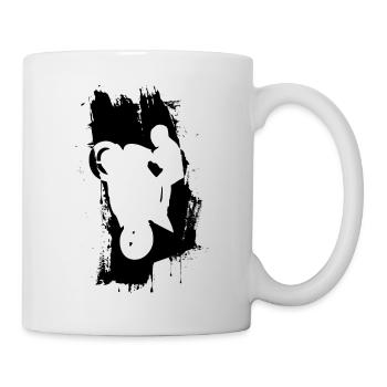 Wheeli Rider Noir - Mug blanc - blanc - Droite
