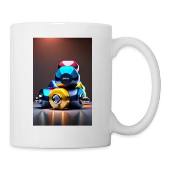 Hanteln - Tasse - Weiß - Rechts