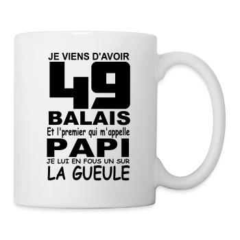 49 ans / anniversaire / cadeau 49 ans - Mug blanc - blanc - Droite