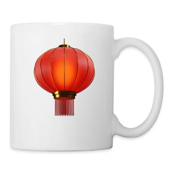 chinesische Laterne - Tasse - Weiß - Rechts