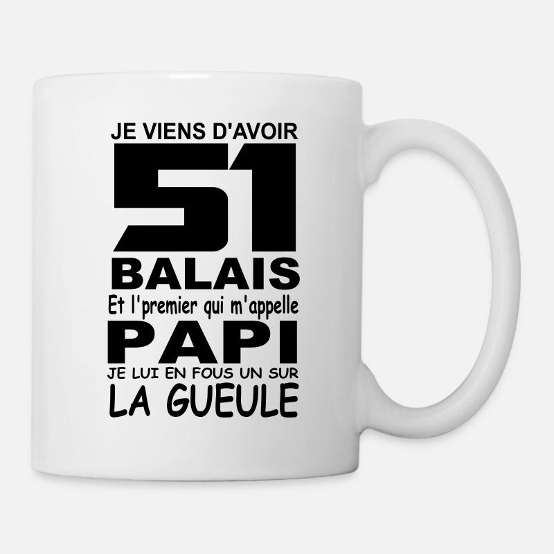 51 ans / anniversaire 51 ans / anniversaire 51 ans - Mug blanc - blanc