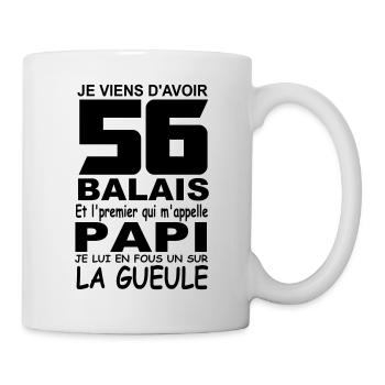 56 ans / anniversaire 56 ans / cadeau 56 ans - Mug blanc - blanc - Droite