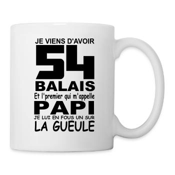 54 ans / anniversaire 54 ans / cadeau 54 ans - Mug blanc - blanc - Droite