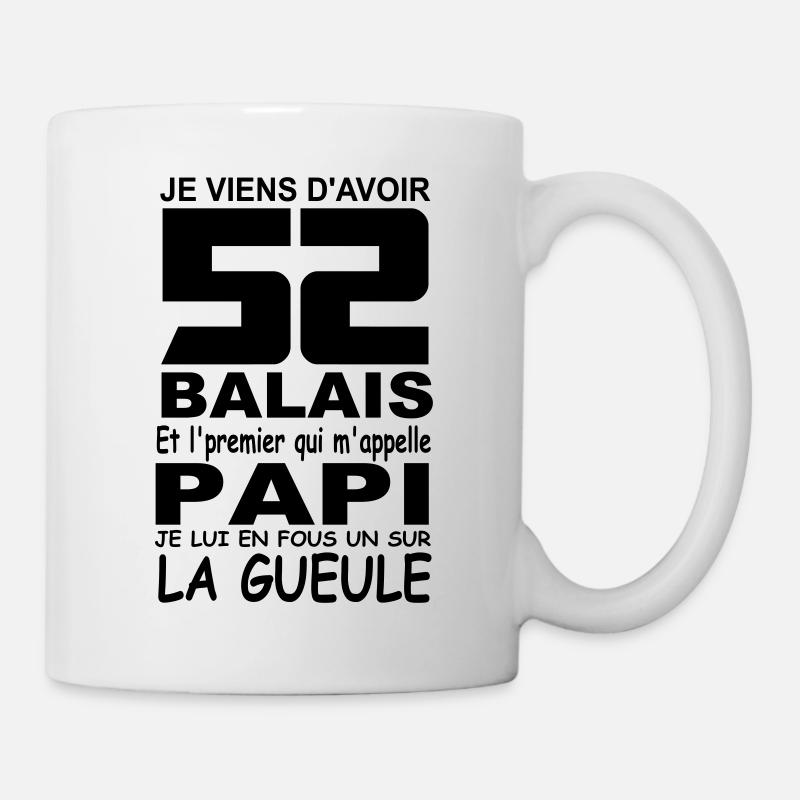 52 ans / anniversaire 52 ans / cadeau 52 ans - Mug blanc - blanc