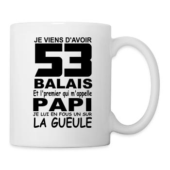 53 ans / anniversaire 53 ans / cadeau 53 ans - Mug blanc - blanc - Droite