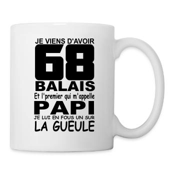 68 ans / anniversaire 68 ans / cadeau 68 ans - Mug blanc - blanc - Droite