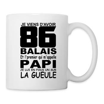 86 ans / anniversaire 86 ans / cadeau 86 ans - Mug blanc - blanc - Droite