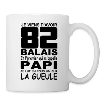 82 ans / anniversaire 82 ans / cadeau 82 ans - Mug blanc - blanc - Droite