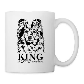 Shetland Sheepdog Sheltie King Dog Saying Dogs - Mug blanc - blanc - Droite