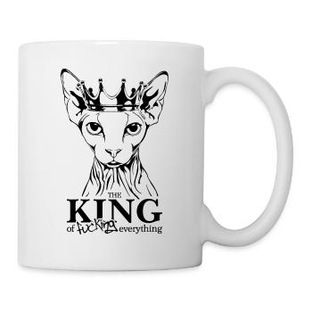 Sphynx Roi de tout Chat Chat Disant Chat - Mug blanc - blanc - Droite