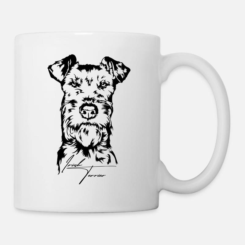 Irish Terrier Portrait Hunde Hund Wilsigns - Tasse - Weiß