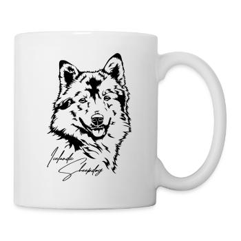 Icelandic Sheepdog Portrait Hunde Hund Wilsigns - Tasse - Weiß - Rechts