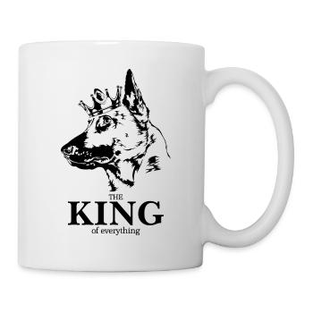 Malinois roi de tout dire chiens - Mug blanc - blanc - Droite