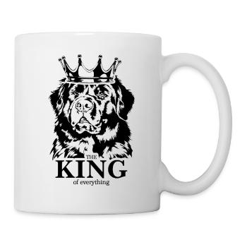 Terre-Neuve Roi de tout ce qui dit chiens - Mug blanc - blanc - Droite